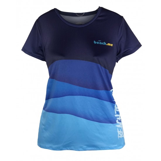 CAMISETA BEACH.ME ONDAS W - AZUL DEGRADÊ